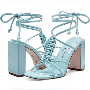 Jessica Simpson Women's Maena Ankle Wrap Heel 🩵